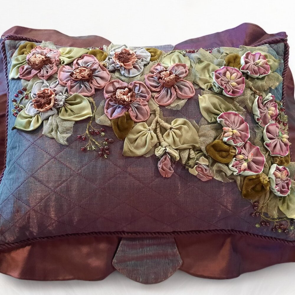 Handmade silk pillow